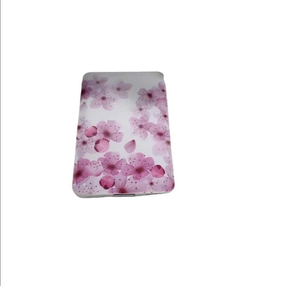 HeyDay white and pink floral power bank electronic charger 2600 mAh